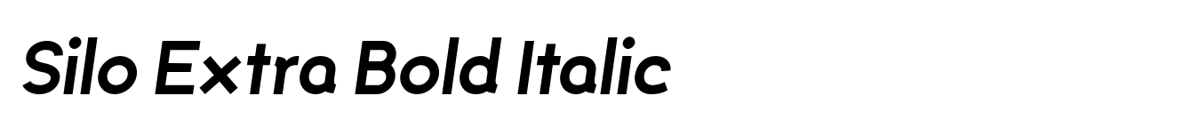 Silo Extra Bold Italic